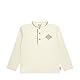 Steiff Poloshirt Langarm EU Größe 110 Eggnog, Jungen Polo-Shirt langärmelig, Polohemd für Kinder, Hemd mit Kragen, Longsleeve, weich und bequem, waschmaschinenfest