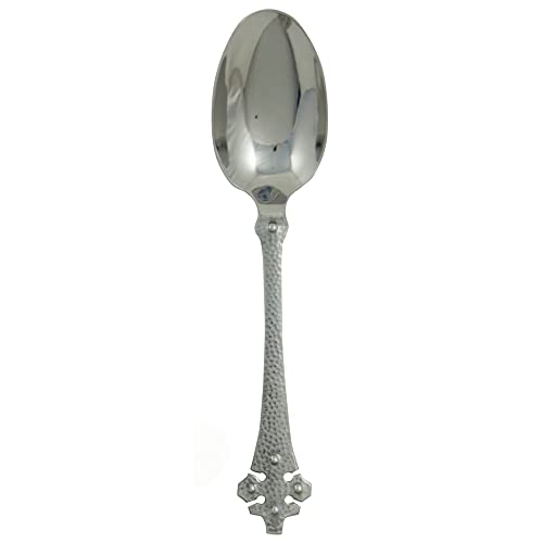 Ginkgo International Celtic 42-Piece Flatware Set 18/10 Stainless Hammered Finish, Silverware Service For 8 Plus 2-Piece Hostess Set #TOP1