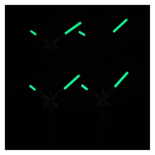 Aiguille de montre NH35 argent avec index luminescent vert C3 pour modification - 7