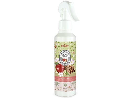 PRADY - Ambientador Home Spray - Manzana & Canela - 220 ml - Aroma Cálido y Agradable para tu Hogar