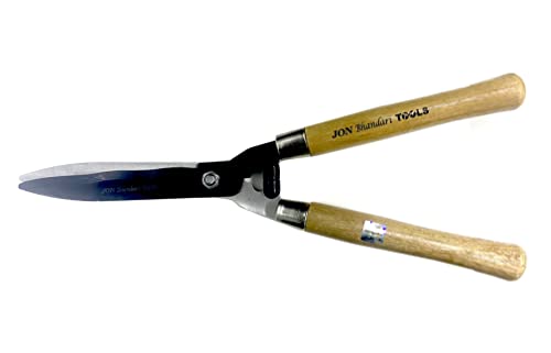 Jon Bhandari Tools 20 inch Wooden Handle Hedge Shears – Heavy Duty Garden Cutter & Pruning Shears | Bush, Shrub & Hedge Trimmer