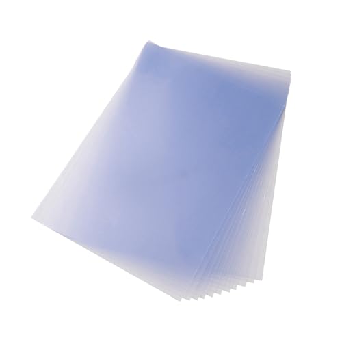 Image of A4 PVC Flexible Plastic Sheets, 10Pcs 0.3mm Thick A4 Size, Transparent DIY Crafts Film (Semi Transparent)