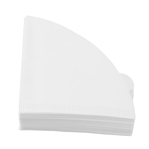 100 filtros para café con forma de cono, papel de filtro desechable no blanqueado para goteador de café americano, apto para máquinas americanas. (V01 blanco 100 unidades)