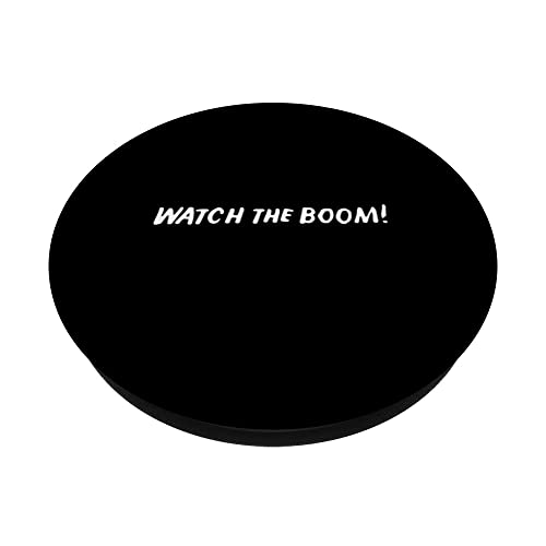 Watch the Boom Sail Sailing Sailors Fun PopSockets Swappable PopGrip, Black - Image 2