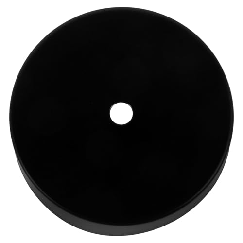 WATIIFUFU Base per Lampada da Tavolo Rotonda in Ferro Diametro 100Mm Supporto in Metallo per Lampada da Scrivania e Comodino Piccola Base Foro Passacavi per Studio e Camera da Letto