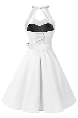 Topdress Women'sVintage Polka Audrey Dress 1950s Halter Retro Cocktail Dress2