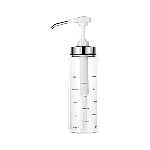 WXXT Honey Dispenser,Syrup Dispenser,Portable Honey Dispenser,Syrup Liquid Dispenser Honey Dripping Pot Squeeze Bottle Honey Storage Container(black,White) 300ML/500ML Cover
