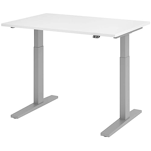 Hammerbacher Sitz-Steh-Schreibtisch EL.120x80cm Schreibplatte...