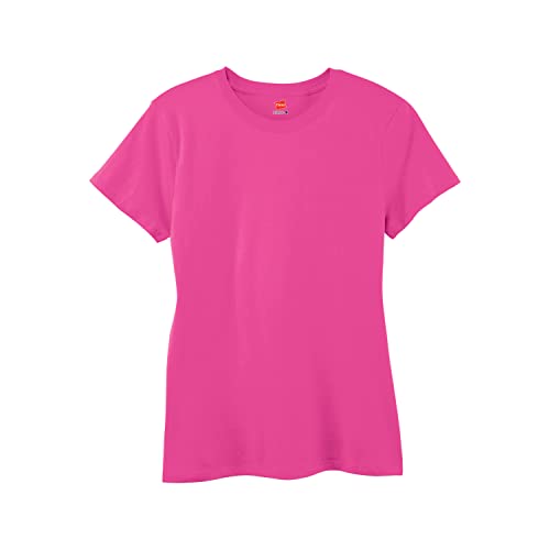 Image of Hanes Women's Perfect-T Crewneck T-Shirt, Lightweight Cotton Short Sleeve Tee for Women