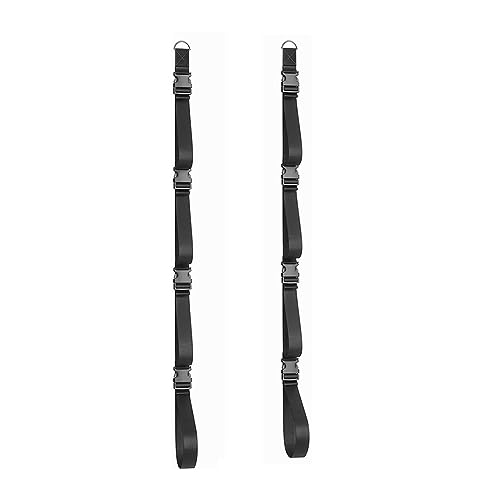Gbloodst Soporte de pared para colgar en la pared, correas más anchas y ajustables, color negro, con hebillas de liberación rápida