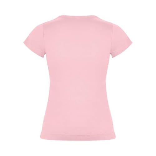 Camiseta Femenina de Manga Corta Entallada, con Cuello Redondo Acanalado 1x1 Jamaica