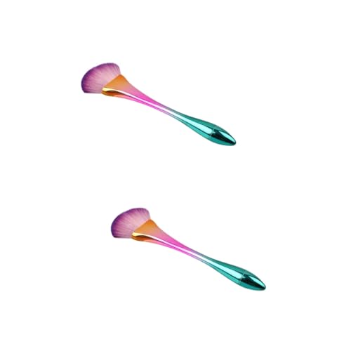 Beatifufu 2pcs Highlighters Makeup Stiling Brush Makeup Purple Electroplate Cosmetics Brush Set