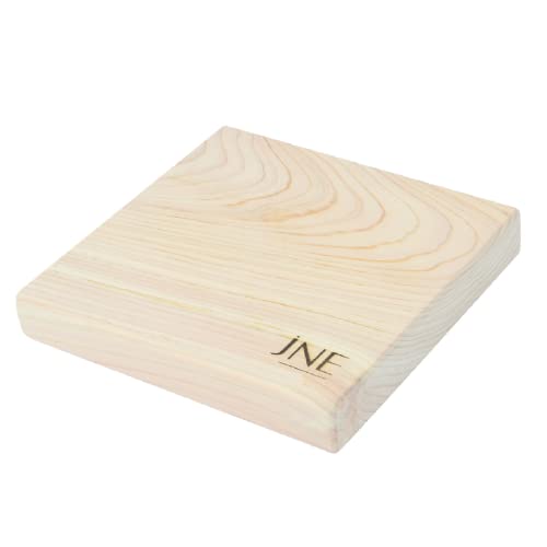 Tabla de cortar de madera Hinoki de 7" x 7" x 1" miniatura 1