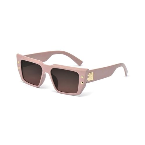 Lunettes de soleil carrées à dessus plat pour hommes et femmes avec verres colorés