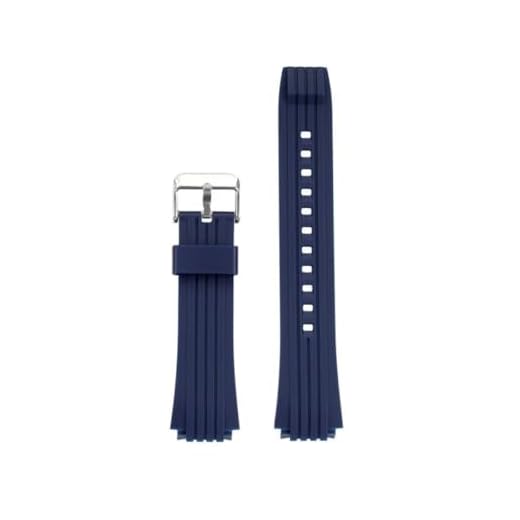 Pulseira de silicone de substituição para Casio ECB-10YP ECB-10YPB ECB-950 Edifice Series pulseira de relógio masculina de 20 mm (A-azul prata)