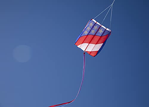 In The Breeze 2980 Patriot Wave 7.5 Parafoil Kite, 28" W X 36" H X 10" D #TOP1