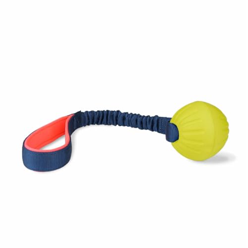 Coachi Tuggi Ball, Robustes Design, leicht, sicher, dehnbarer Bungee-Griff, ideal für alle Hunde & Welpen, Belohnungstraining, Rückruftraining, Unterbinden von Beißen & Kauen. Ideal für Agility.