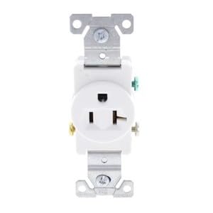 #US 10 White Commercial Outlet Single Receptacles 5-20R 20A 125V 1877W