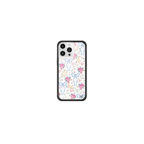 Image of Wildflower Cases - Compatible with iPhone 16 Pro Max | Protective Black Bumper, 6.5ft Drop Test Certified, Women Owned Small Business | Pink, White, Floral, Doves, Trendy, Cute | Lovey Dovey