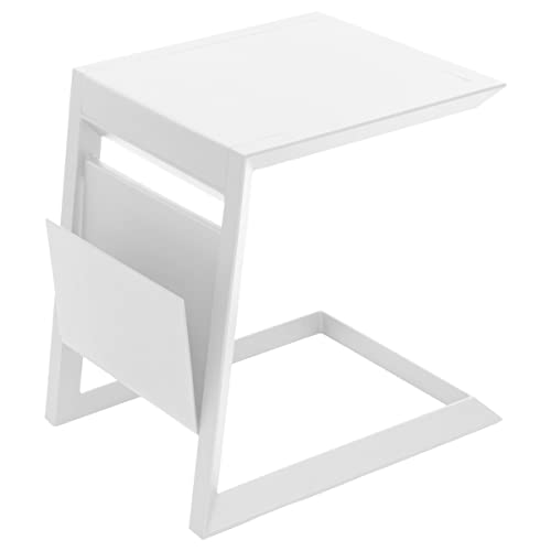 Hespéride Table d'appoint de Jardin carrée Allure Blanc
