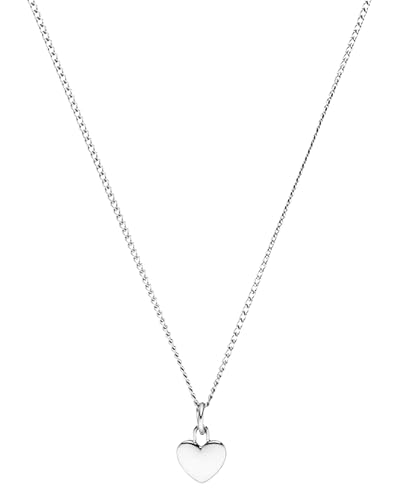 Purelei Heart Charm Kette Damen (Hellsilber) – Halskette Damen aus langlebigem Edelstahl – Hochwertige Kette – 50-55 cm Länge verstellbar… – Ansicht 1