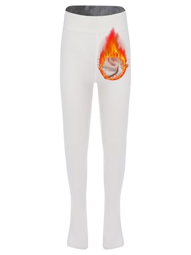 Kids Girls Fleece Lined Tights Knit Pantyhose Cotton Footed Seamless Dance Ballet Leggings Stockings School