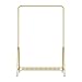 Kleiderstange JIE Metall Kleiderständer Mit Schuhregal Im Nordischen Stil, Geeignet Zur Aufbewahrung Von Kleidung/Schuhen/Jacken (Color : Gold, Size : 80x40x150cm)