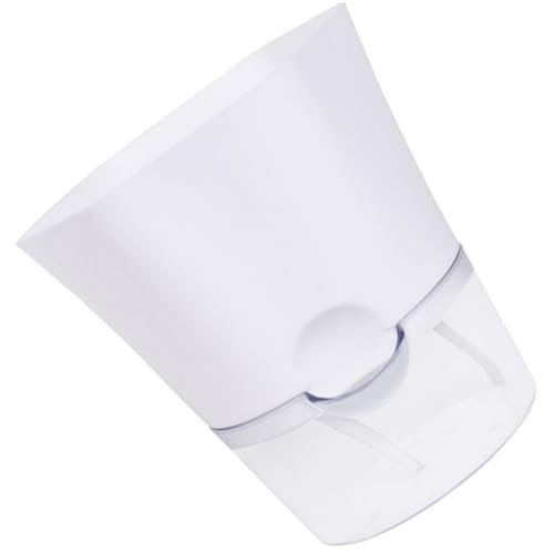 Veemoon Pot de Fleurs à Arrosage Automatique Grand Format Transparent en Plastique, Pot de Fleurs D'intérieur Solide, Planteur pour Balcon et Salon, Jardinière Autonome Réservoir Intégré