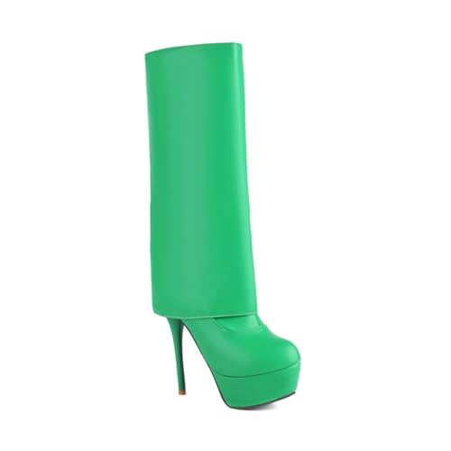 Bottes hautes au genou talons aiguilles 14cm fermeture éclair latérale
