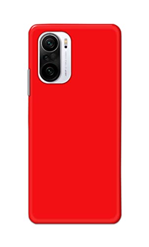 Image of Printed Hard Back Cover Case for Mi 11x 5G | Mi 11x Pro 5G Back Cover (Plain Red) -1803
