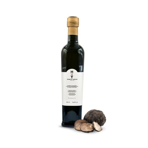 House of Tartufo - Aceite de oliva virgen extra con trufa negra - Calidad profesional Horeca - Aceite de oliva premium con extracto natural de trufa negra - Made in Italy (500 ml)