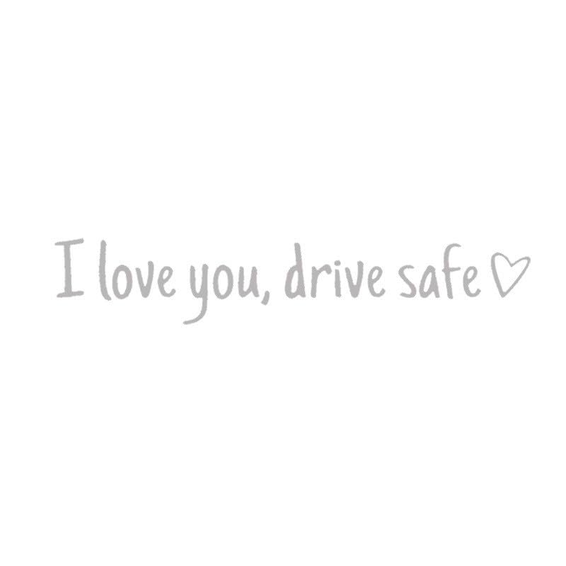 Love You Drive Safe Spiegelaufkleber – Wasserdicht, Sonnenfest – Inspirierende Botschaft Für Auto & Motorrad (Silber)