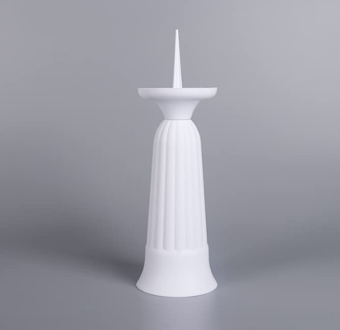 Cemetery Vases 4 Pack Plastic Grave Cone Vase Detachable Memorial Flowers Holder with Spikes for Graveside Lawn Memorial Lawn Garden (White) - Image 3