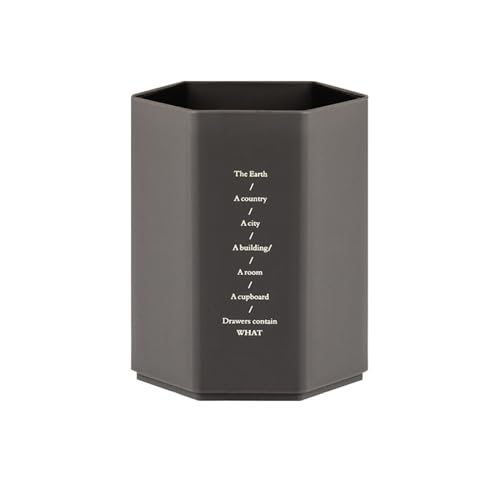 ペン立て おしゃれ 六角形 ペンホルダー 大容量 ペンスタンド 積み重ね可能 六角形ペンホルダー 多機能 利用空間アップ 筆立て 文房具 化粧品 収納 便利 オフィス 家庭生活用 机上収納 (8.3x10cm, ブラック)