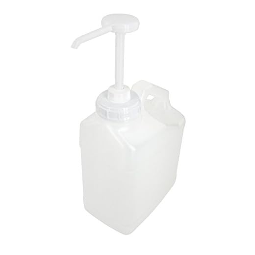Portable Storage Jugs with Pump Dispenser Caps, Plastic (Natural, 1 Gallon Wide Mouth)