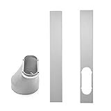 ✅ DISEÑO DE INGENUIDAD: nuestra placa de kit ventana aire acondicionado portatil portátil es diferente en ese diseño, pista ajustable, muy resistente, no se preocupe, separe entre dos placas.