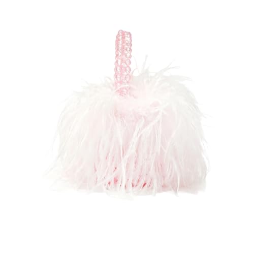 Image of Miuco Real Natural Ostrich Feather Beaded Handbags For Women Handmade | Evening Bags Clutch Purse