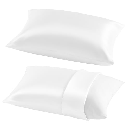Image of NTBAY 2 Pack Pillows with Stain Pillowcases, Soft Cotton Down Alternative 14x20 Envelope Pillows for Sleeping in Crib Bed - Machine Washable - Breathable Travel Pillow, White