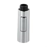 Soffione doccia estraibile G1/2, ricambio per rubinetto da cucina, in plastica ABS, attacco per rubinetto con doppia modalità di risparmio idrico, adattatore per soffione doccia flessibile per
