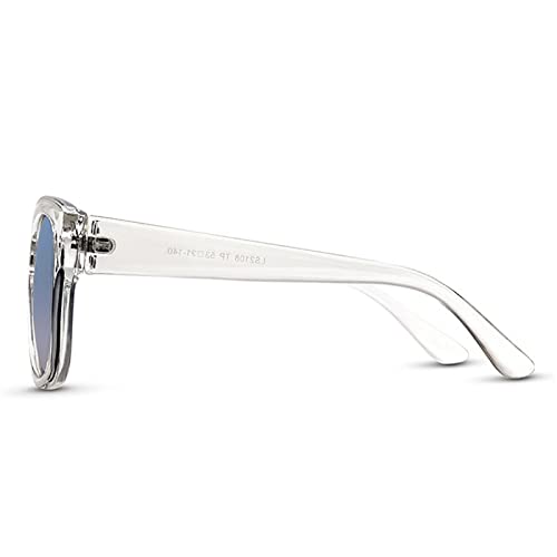 Jeulia Polarized Square Gradient Sunglasses Unisex Blue-Purple Retro Classic Trendy Rimmed Frame UV400 Glasses Eyewear3