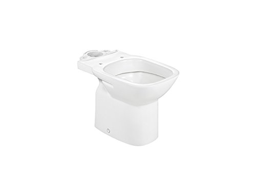 Roca,Debba,SQUARE - Taza con salida horizontal para inodoro de tanque bajo,Blanco,355mm x 655mm x 760mm,A342997000