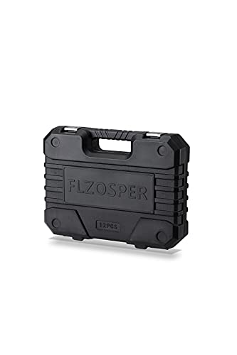 FLZOSPER 12-Piece Flexible Head Ratcheting Wrench Set,Metric Combination Spanner Kit, 8-19mm Chrome Vanadium Steel Ratchet Wrench Set with Portable Suspended Toolbox