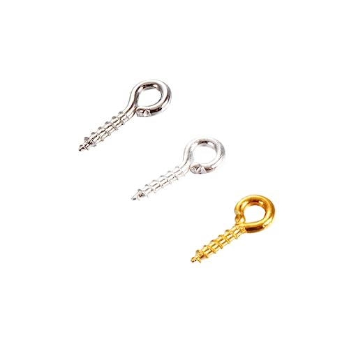 Homoyoyo Sheep Eye Socket Hook Screws Threaded Self-Tapping 600 Pcs Assorted Sizes DIY Wood Crafts Easy to Use