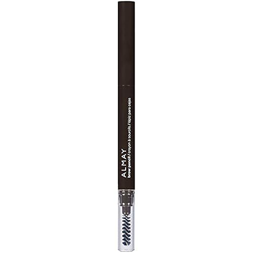 Almay Eyebrow Pencil with Spoolie Brush, Easy to Achieve Brows, Hypoallergenic, 802 Brunette