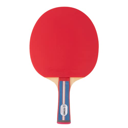 GEWO Standard PRO Tischtennisschläger - Kontrollierter Anfänger Tischtennis-Schläger - Komplettschläger mit Lion ITTF-Belag, hohe Kontrolle und Geschwindigkeit, Griff konkav, 1,8mm Belag