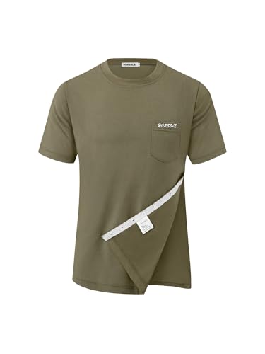 HORSSLE Post Shoulder Surgery Shirt, Comfy Wear After Surgery Short Sleeve Shirts, Full Open Side Snap Chemo & Dialysis Green