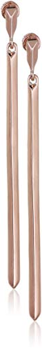 BCBG Generation Rose Gold Linear Bar Drop Earrings