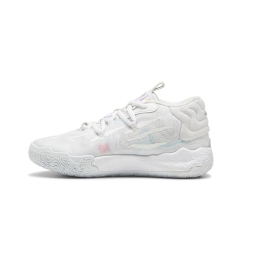 PUMA Kids Girls Mb.03 Iridescent Basketball Sneakers Shoes - White - Size 11.5 M3
