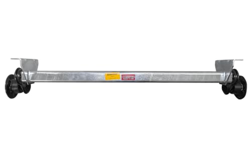 UNITRAILER Essieu de remorque 750 kg sans Frein Knott VG7 1070 mm, 1370 mm – Montage par boulons - Suspension à Torsion en Caoutchouc - essieu galvanisé prêt à Installer