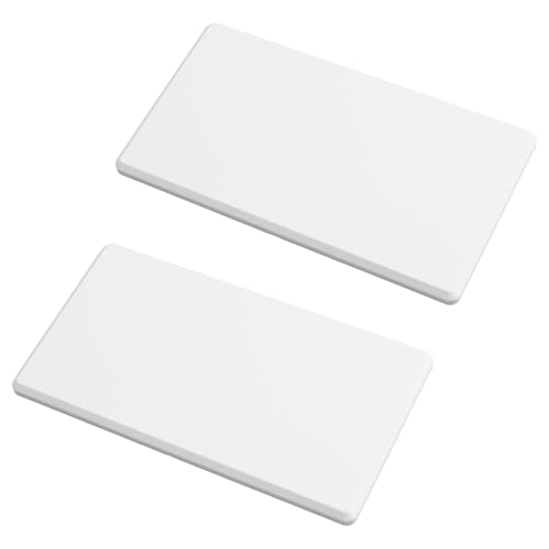 UFURMATE Placca da parete vuota 2 pezzi bianco senza viti piastra da parete vuota in plastica a 2 bande coperture elettriche per prese o interruttori inutilizzati